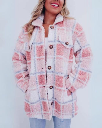 ELINARA | Checkered Fleece Jacket