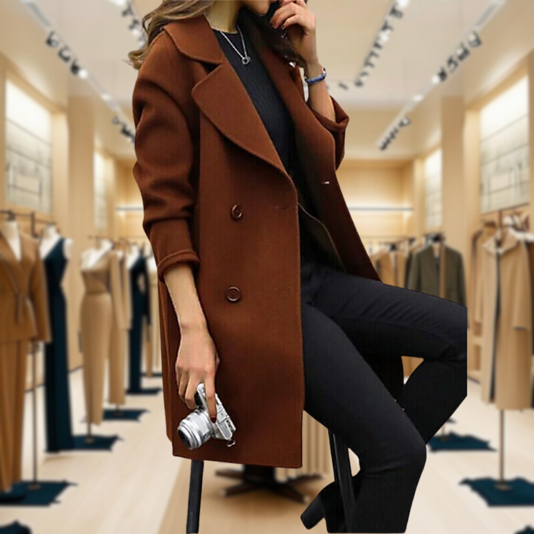 Adelina | Iconic Double-Breasted Trench Coat
