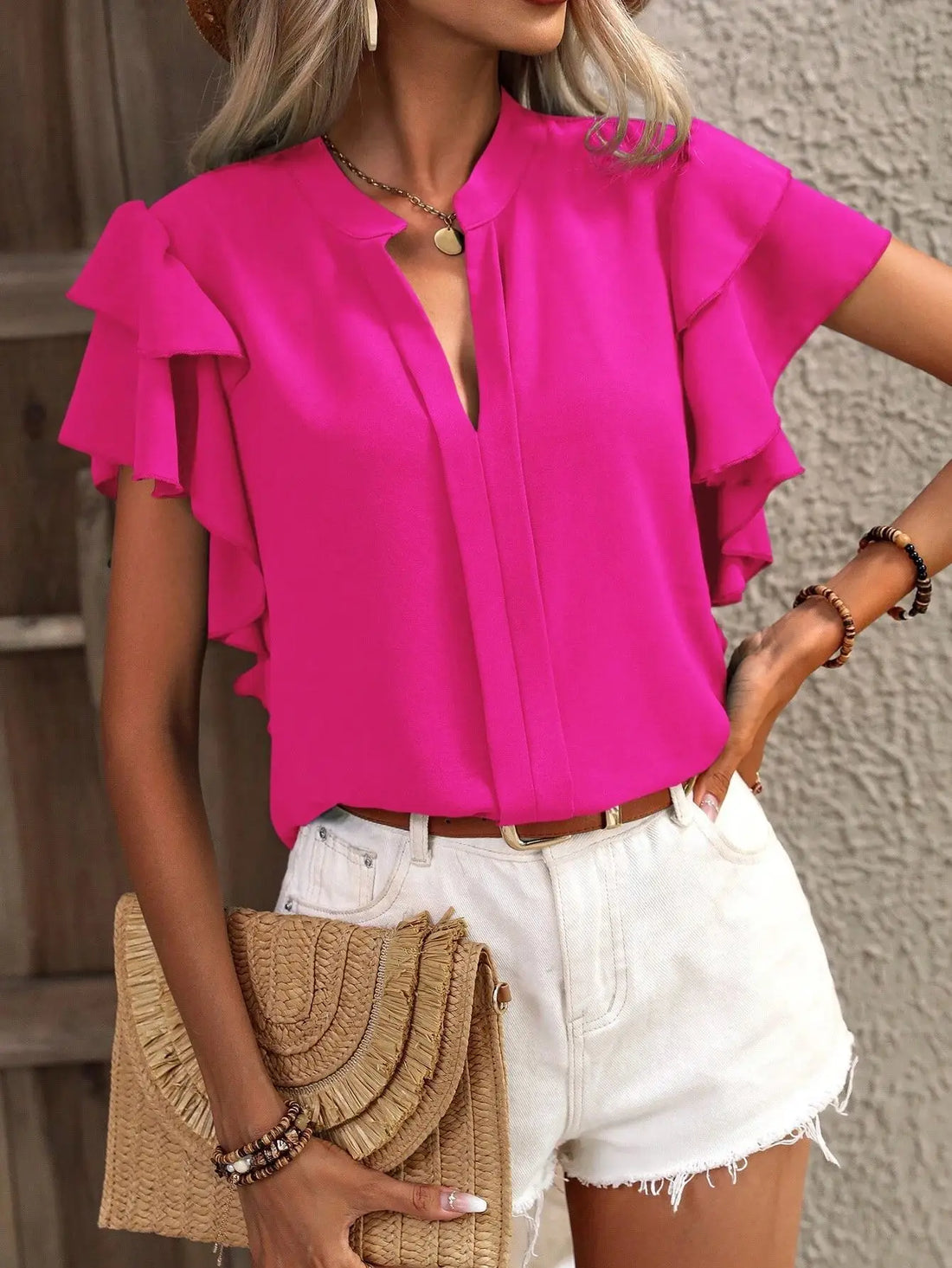 Amira | Stylish Blouse with Ruffled Sleeves