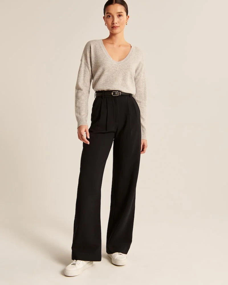 Tailored Wide-Leg Pants |